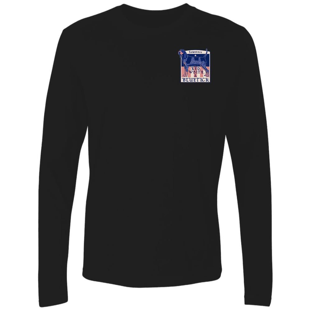 Red White & Bluetick™ :: Mens LS American Flag Tshirt :: Americana